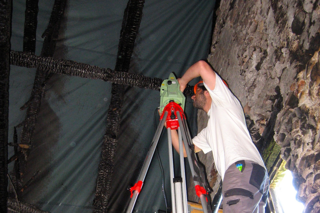 Schübelbach Ziegelhof, relevé du bâtiment, numérisation laser 3D