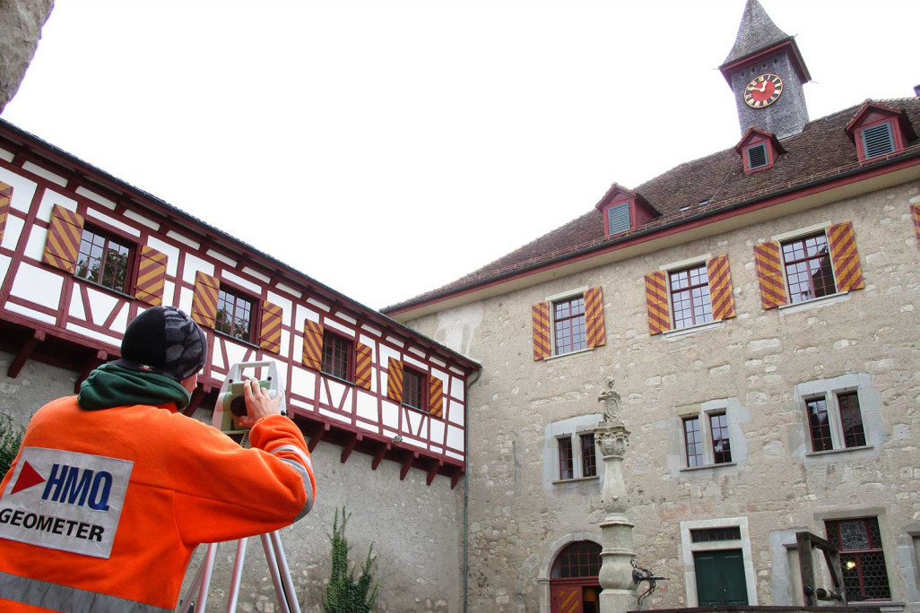 Mesure du bâtiment du château de Kyburg, HMQ AG