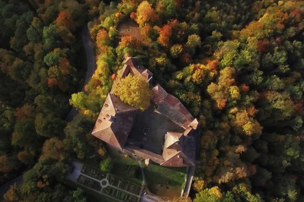 Photo aérienne du château de Kyburg, HMQ AG