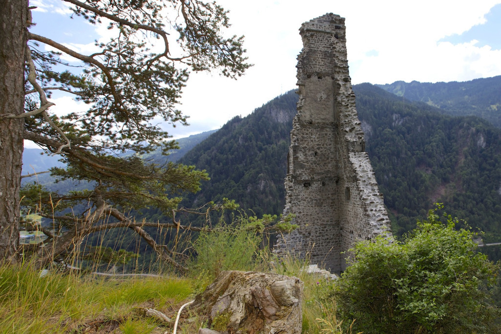 Château de Hochjuvalt, relevé du bâtiment, tour de guet