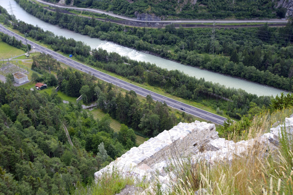 Château de Hochjuvalt, relevé du bâtiment, ruines du château, N13