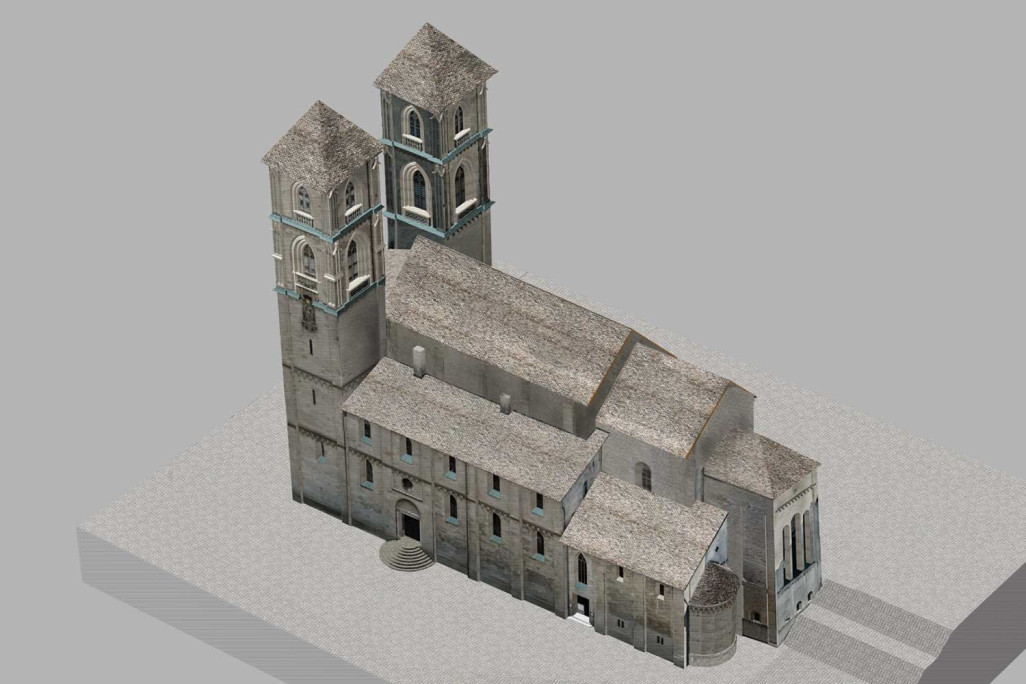 Animation vidéo Grossmünster, histoire de la construction, XIIe siècle, HMQ AG