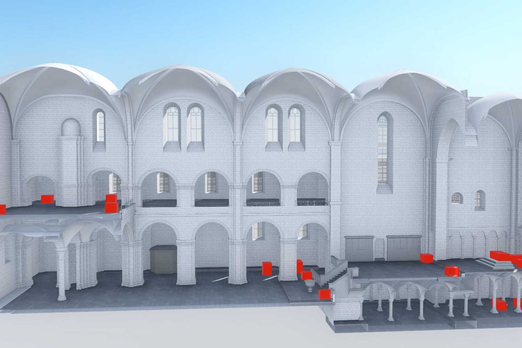 Animation vidéo Grossmünster, histoire de la construction, autels, HMQ AG