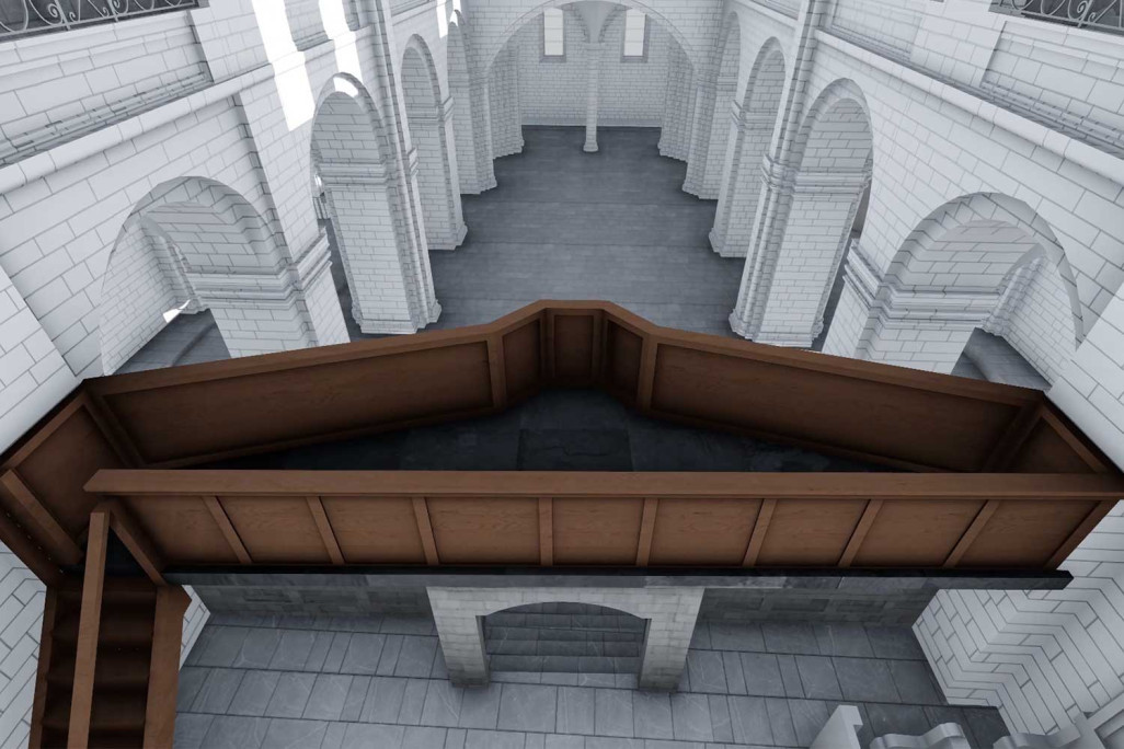 Animation vidéo, jubé, Grossmünster Zurich, HMQ AG