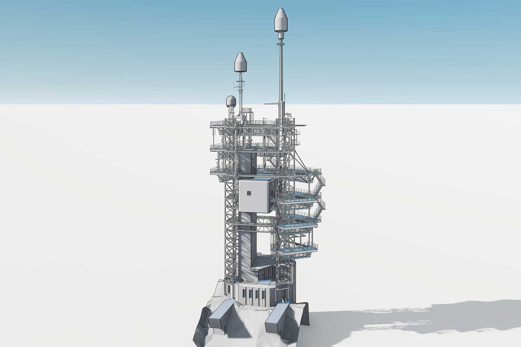 Titlis OW, modèle 3D de la tour d'antenne, HMQ AG