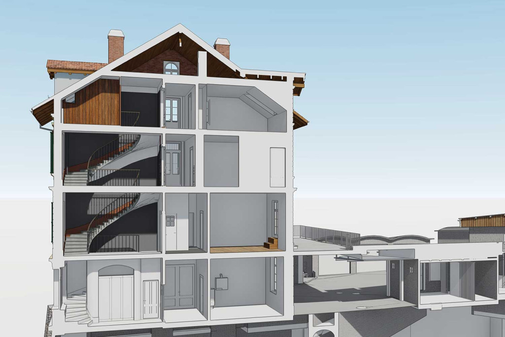 Modèles 3D Vectorworks natifs, coupe transversale, HMQ AG