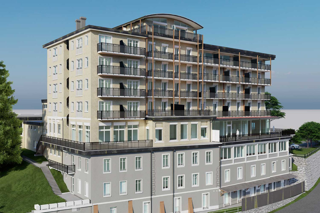 Grindelwald, Hôtel Belvedere, modélisation 3D dans ArchiCAD, HMQ AG