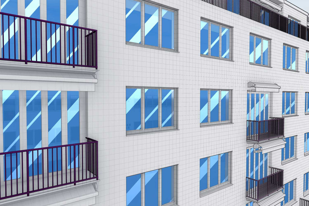 Bâle, modèle 3D de l'enveloppe du bâtiment, HMQ AG