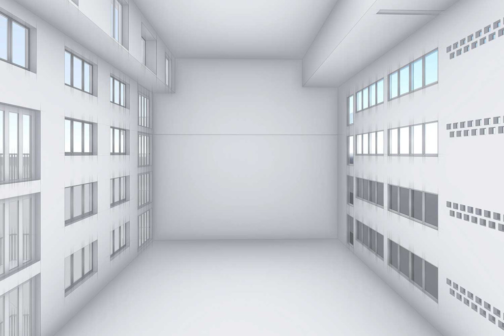 Bâle, modèle 3D de l'enveloppe du bâtiment, HMQ AG