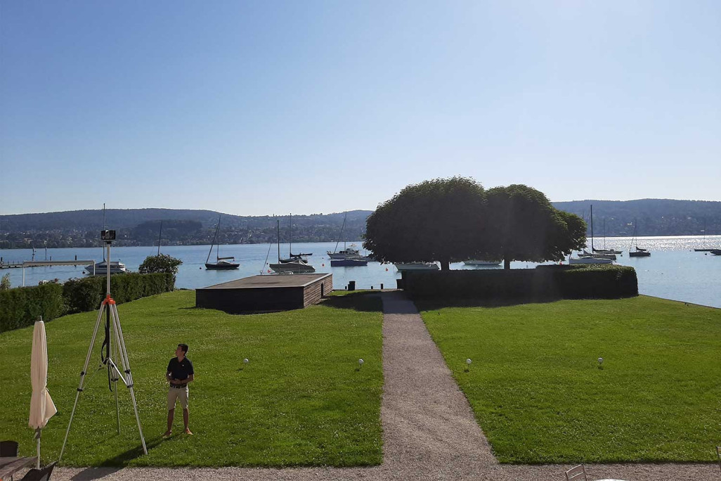 Zurich, mesure de bâtiments à l'aide d'un scanner laser, Mirco Fornara, HMQ AG