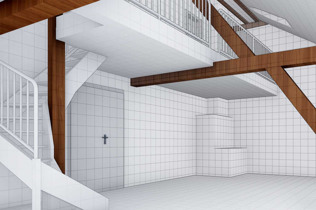 Modélisation 3D à partir de mesures de bâtiments, conception 3D, HMQ AG