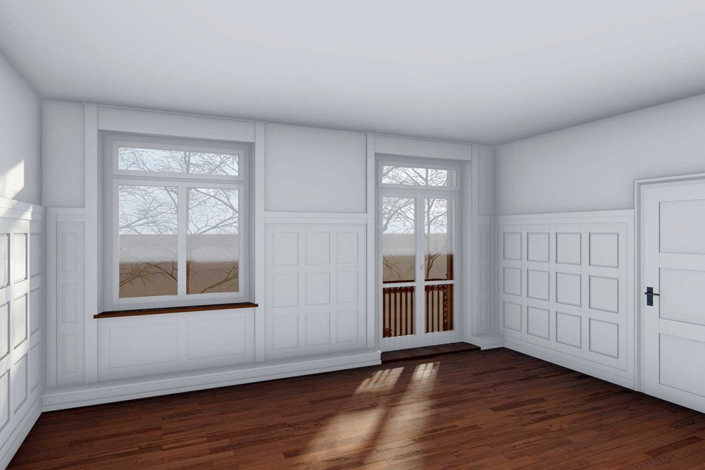 Relevé de bâtiments dans les Grisons, pièces en 3D, HMQ AG