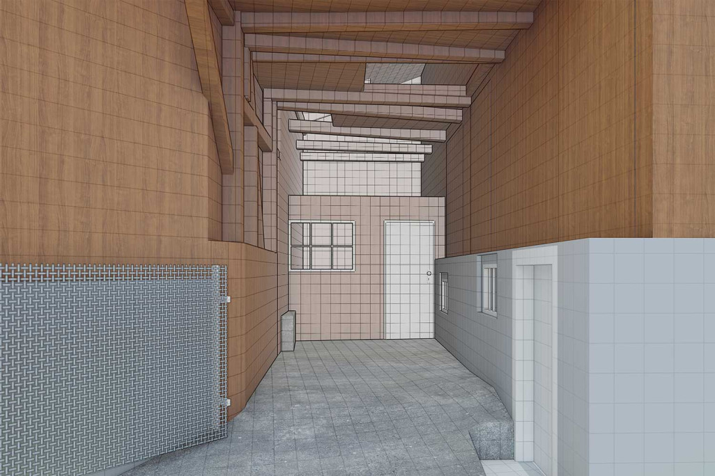 Malans GR, relevé du bâtiment grange, modèle 3D, HMQ AG