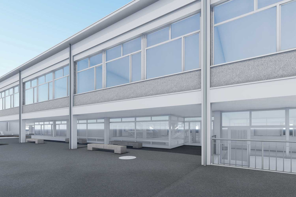 Modèle 3D, relevé du bâtiment scolaire, HMQ AG