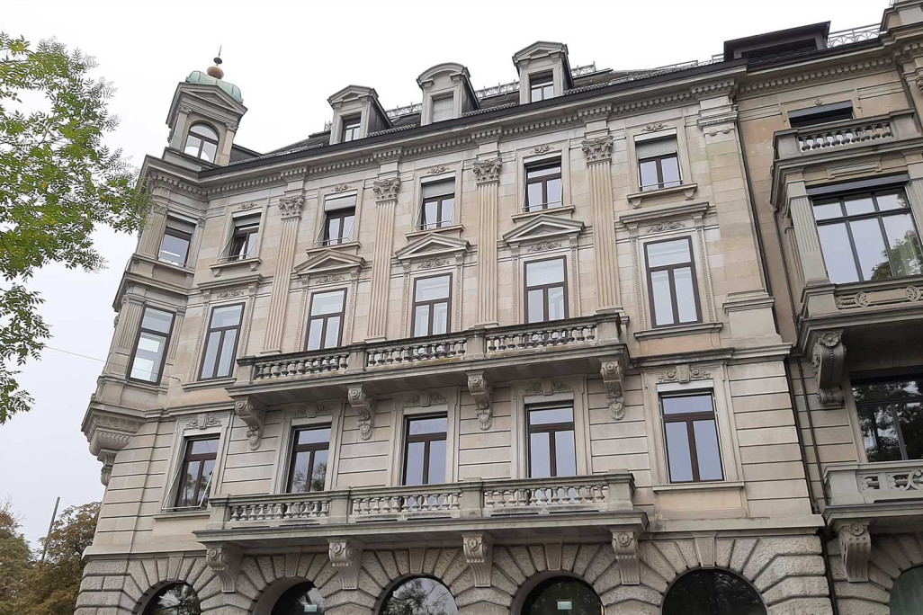 Mesure de bâtiments, immeuble commercial et résidentiel à Zurich, HMQ AG