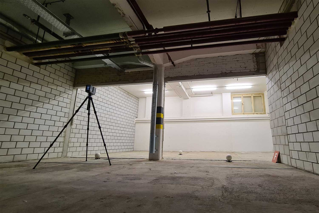 Balayage laser d'une zone industrielle à Berne, HMQ AG