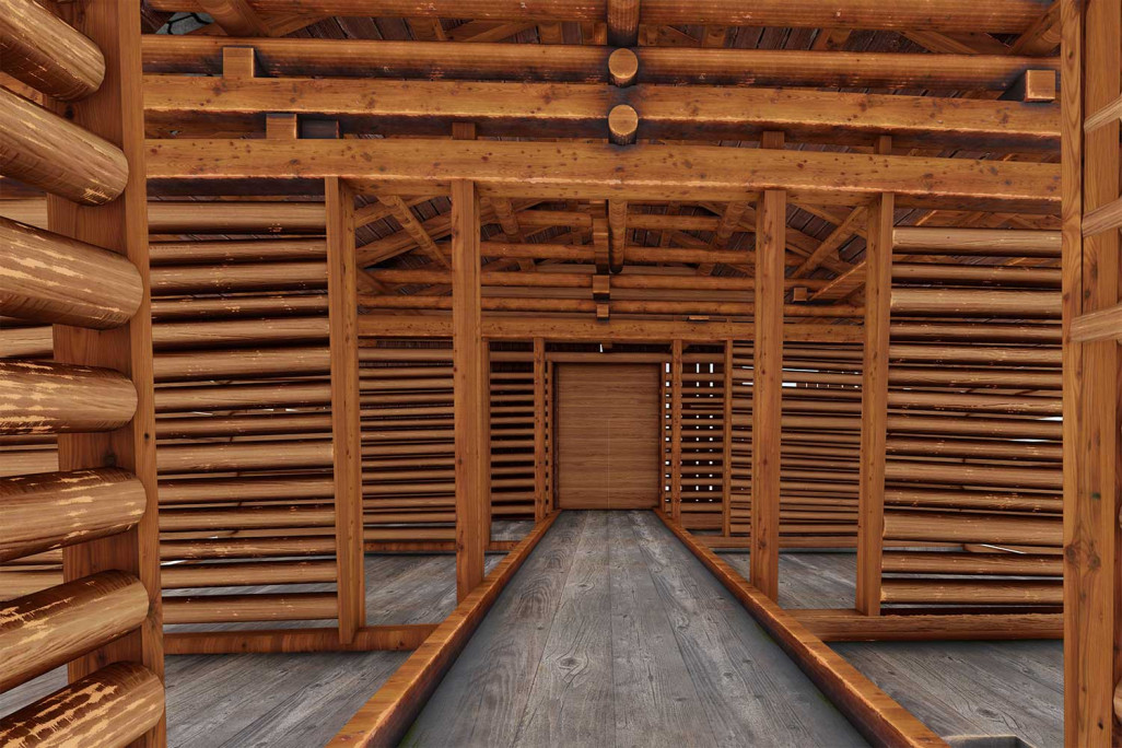 Modèle 3D d'une étable dans les Grisons, HMQ AG