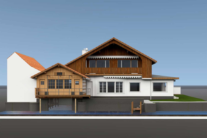 Maison individuelle au bord du lac de Thoune