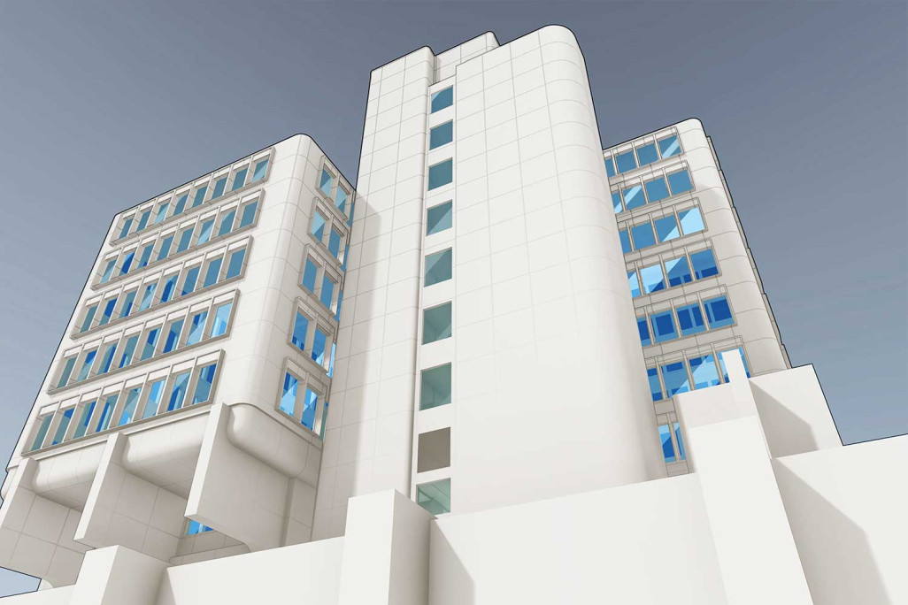 Brugg AG, centre commercial Neumarkt, métrage de la façade, HMQ AG