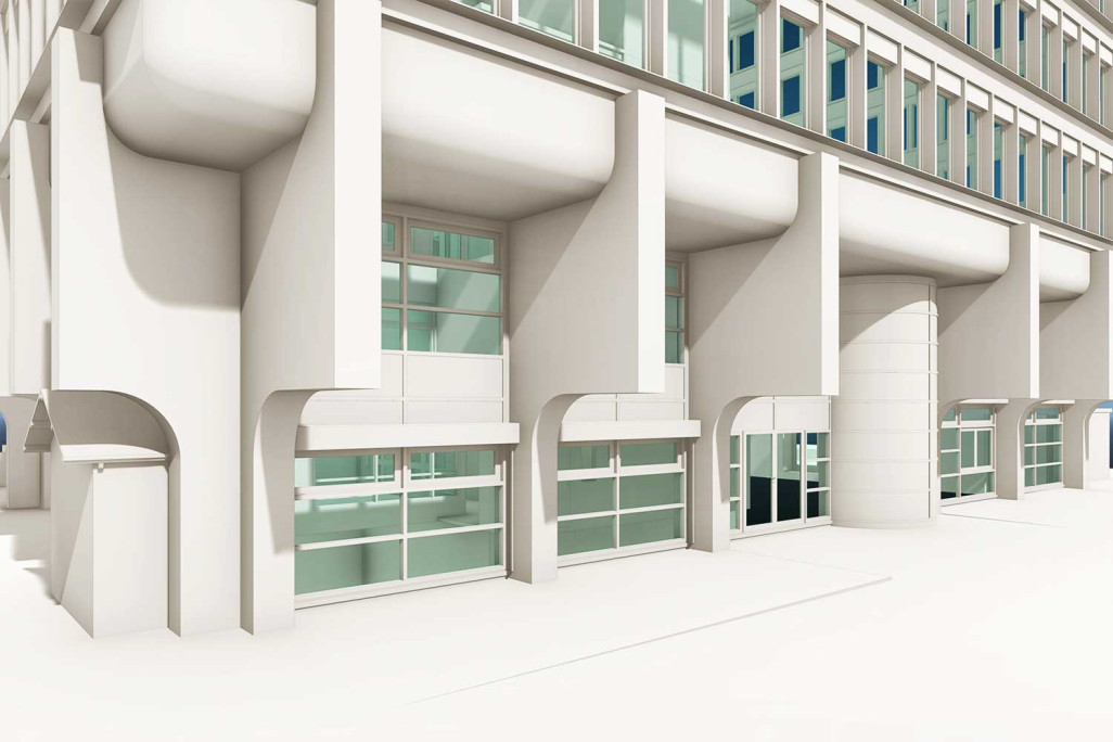 Brugg AG, centre commercial Neumarkt, mesure de fenêtres en 3D, HMQ AG