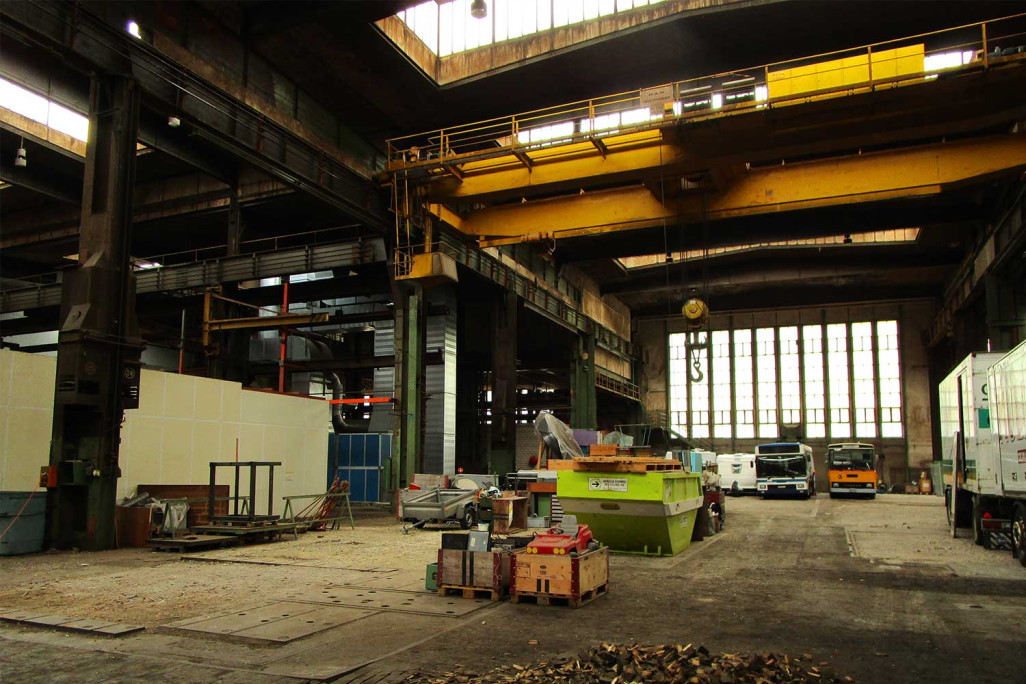 Relevés architecturaux de la fonderie d'acier de Schaffhouse