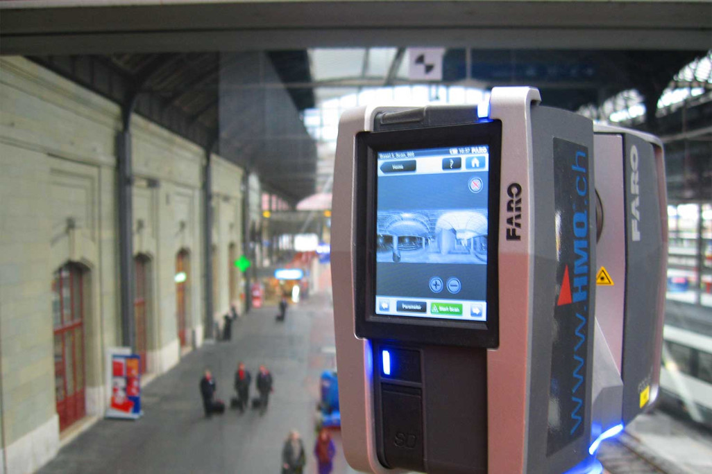 Numérisation laser à la gare centrale CFF de Bâle