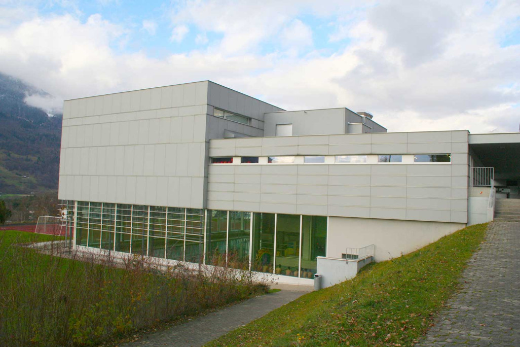 Prises de vue des nœuds en hauteur de la piscine couverte de Zizers