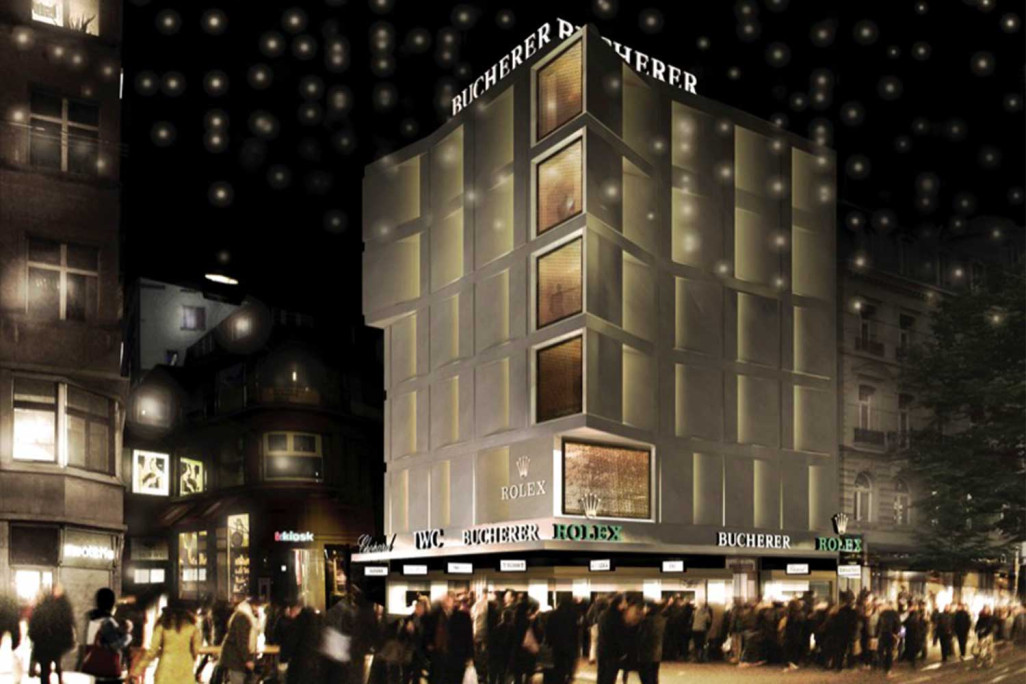 Visualisation Bucherer, relevé du bâtiment, HMQ AG