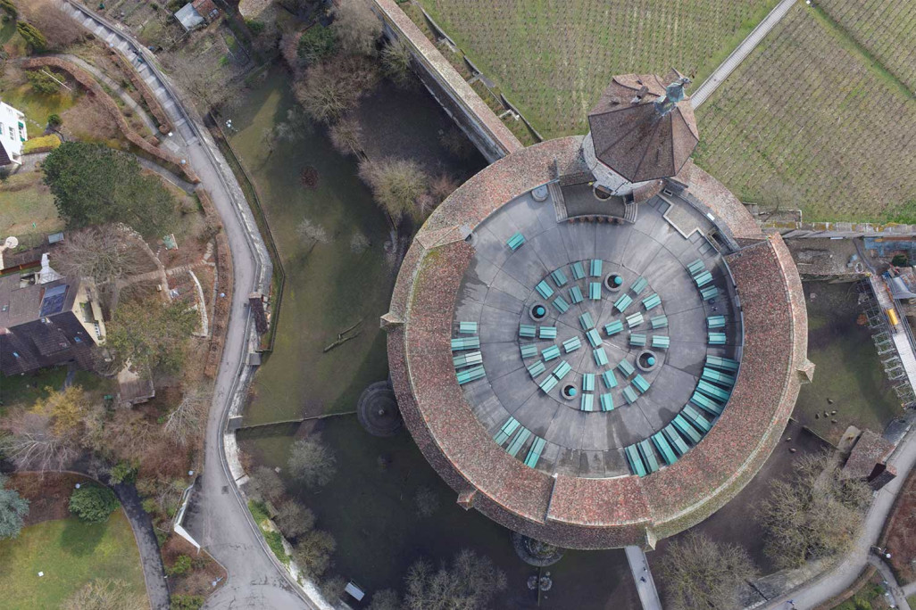 Munot à Schaffhouse, orthophoto, HMQ AG