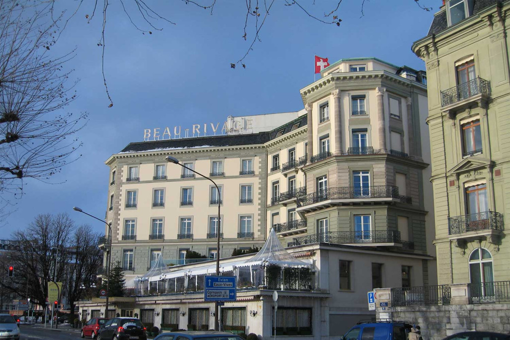 Mesure du bâtiment de l'hôtel de luxe Beau-Rivage à Genève, HMQ AG