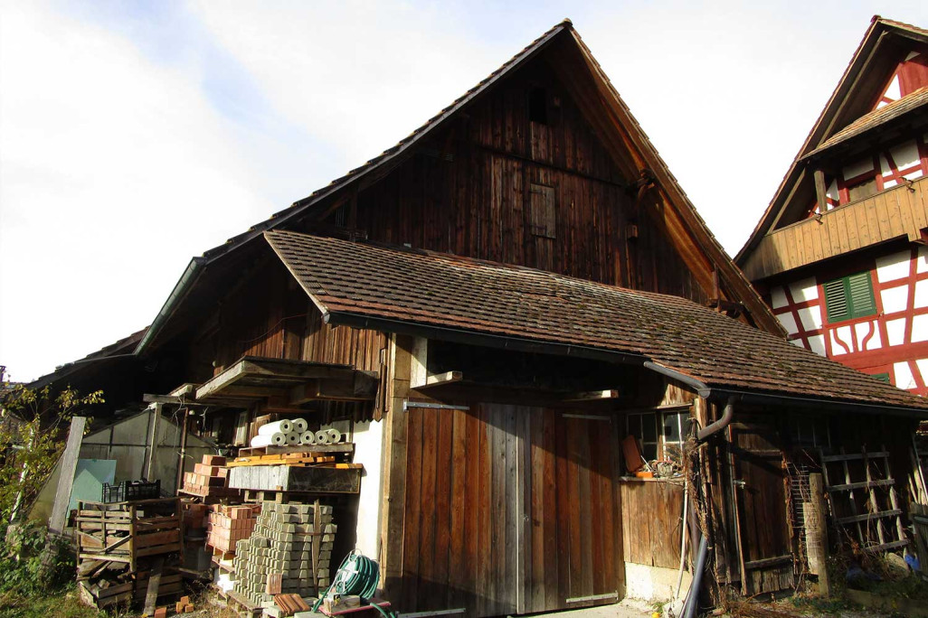 Relevé d'un bâtiment (grange) à l'aide d'un scanner laser, HMQ AG