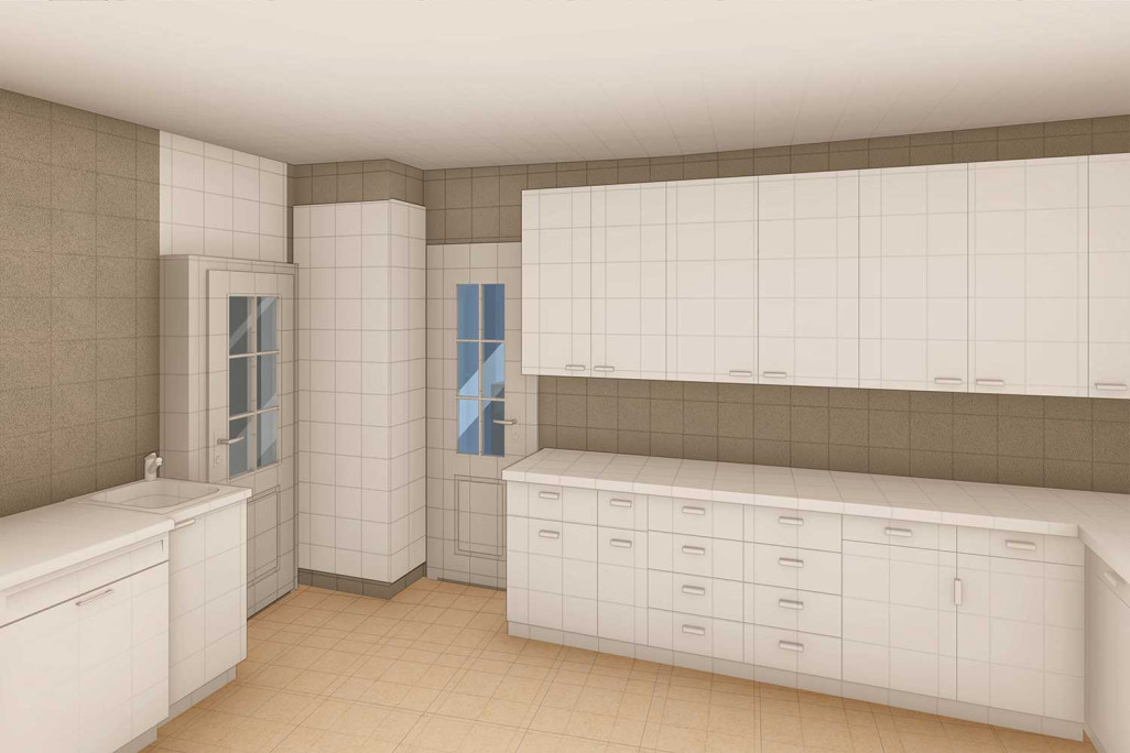 Pontresina GR, Grisons, mesure de bâtiment cuisine 3D, HMQ AG