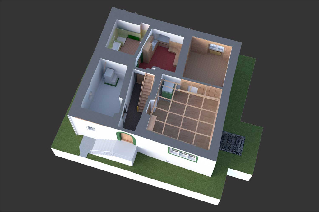 Modèle 3D Plan d'étage issu du relevé du bâtiment, HMQ AG